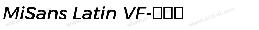 MiSans Latin VF字体转换